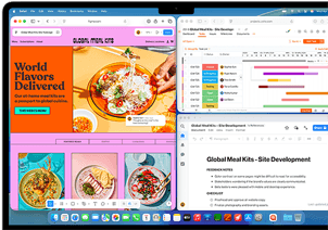 MacBook Air mit mehreren geöffneten Apps