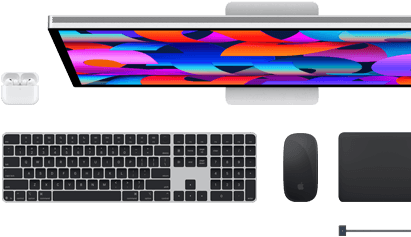 Mac Zubehör: AirPods, Studio Display, Magic Keyboard, Magic Mouse, Magic Trackpad, MagSafe Ladekabel