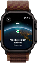 Apple Watch Ultra 4, Titangehäuse, Farbe Schwarz, Satellitenverbindung, rechte Seitenansicht, Digital Crown, erhöhte Seitentaste, Alpine Loop Armband, Farbe Burgunder