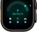 Apple Watch Ultra 4, Titangehäuse, Farbe Schwarz, Tagesformwert 8, rechte Seitenansicht, Digital Crown, erhöhte Seitentaste