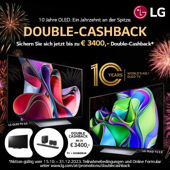 Jetzt bis zu € 3.400,- DOUBLE-CASHBACK sichern!