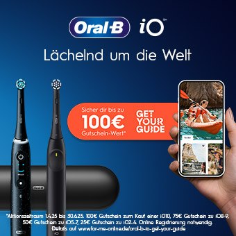 Oral-B - Jetzt bis zu 100€ GetYourGuide Gutschein sichern