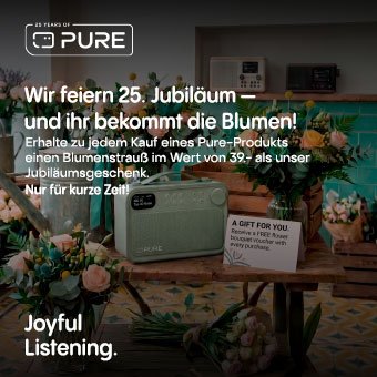 25 Jahre Pure - Gratis Blumenstrauß sichern