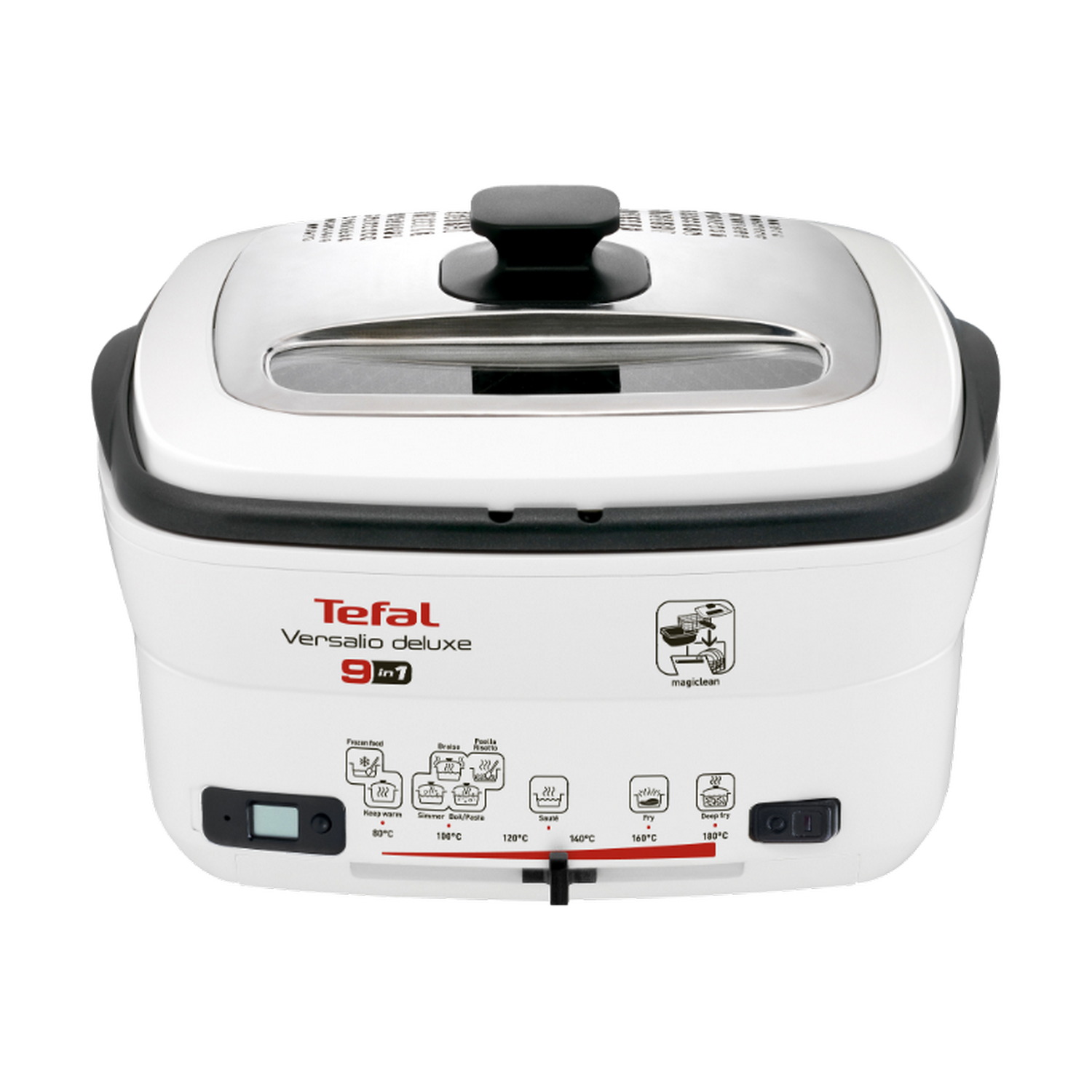 Tefal FR 4950 Versalio Deluxe 9in1 Multifunktions Fritteuse, Weiß/Schw