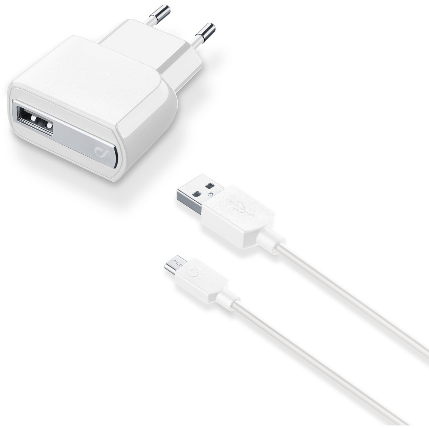 Cellularline Reiselader-Set 2A weiß USB Type-A inkl. Kabel Micro USB
