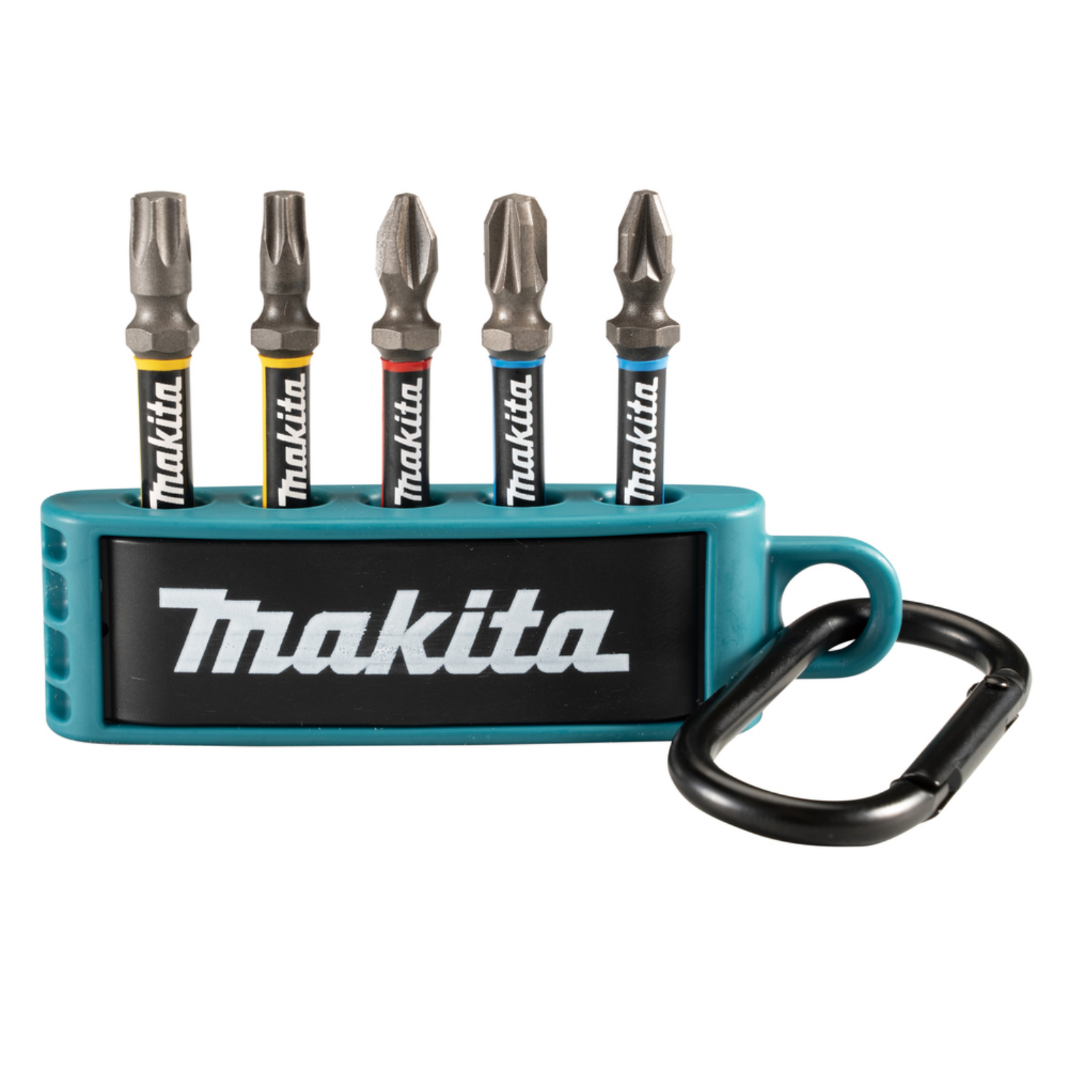Makita Torsion Impact Premier Bitset 5 teilig E-13568 inkl. Karabinerh