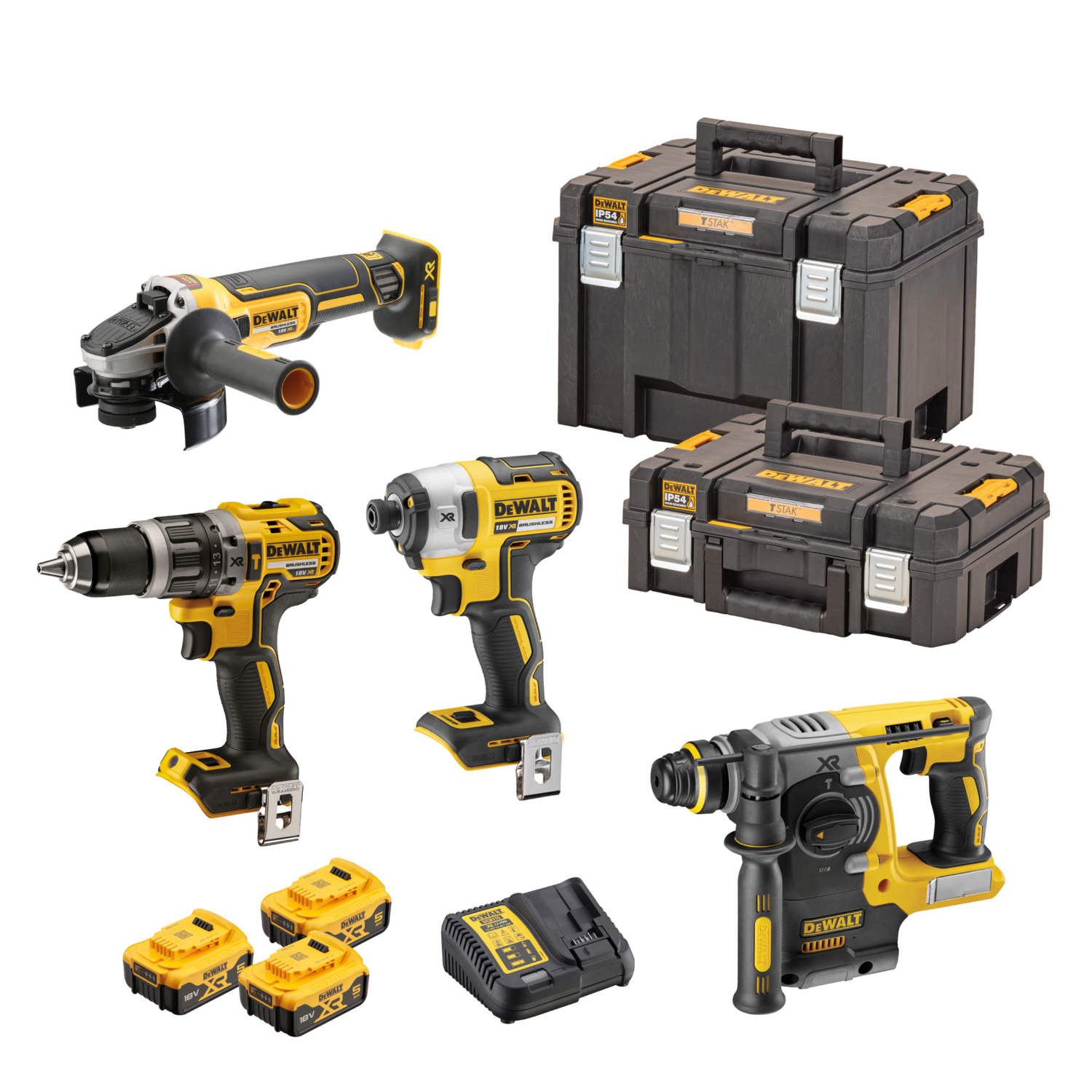 DeWalt DCK422P3T-QW Akku-Kombopack Maschinenset 18 V inkl.3 Stk. 5 Ah