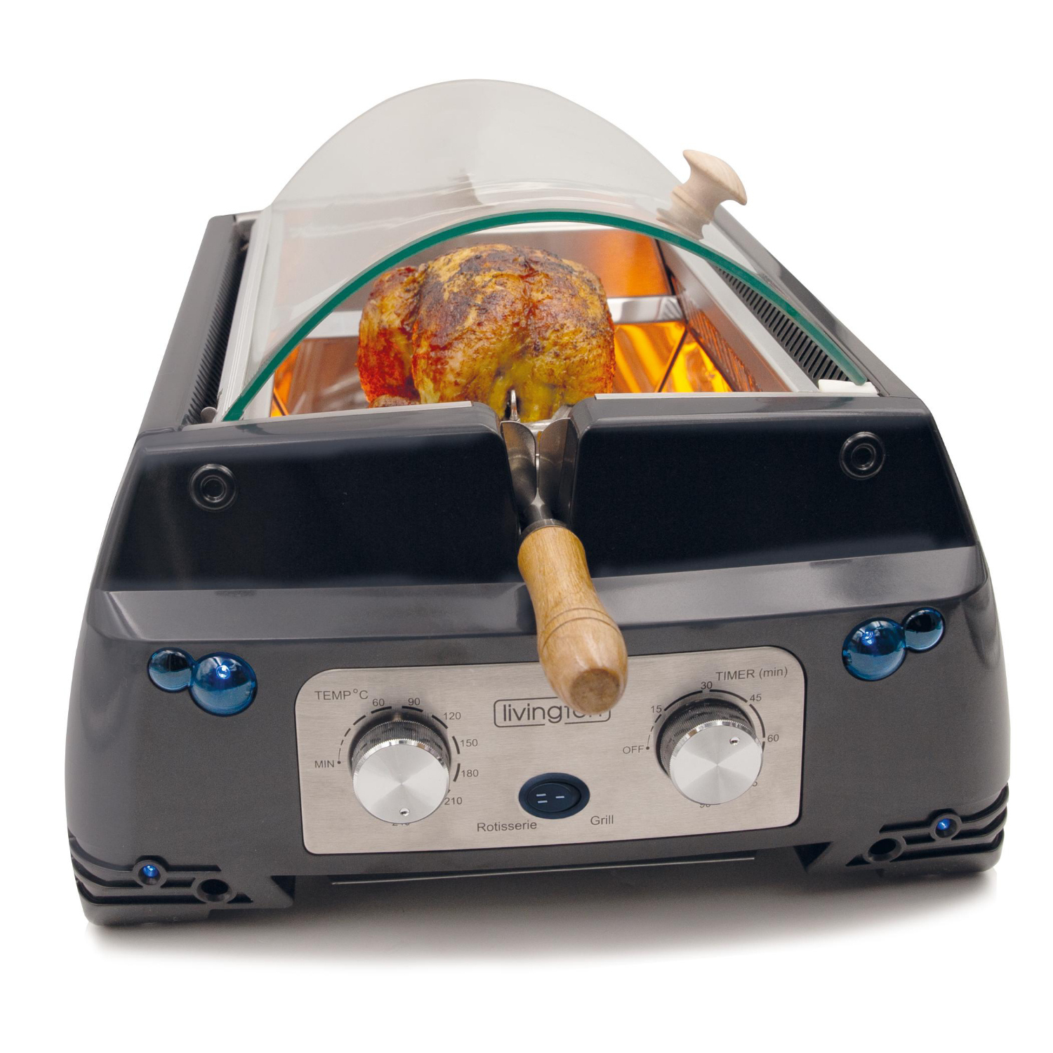 Mediashop Livington Rotisserie Chef Schwarz, Dreh- und Tischgrill