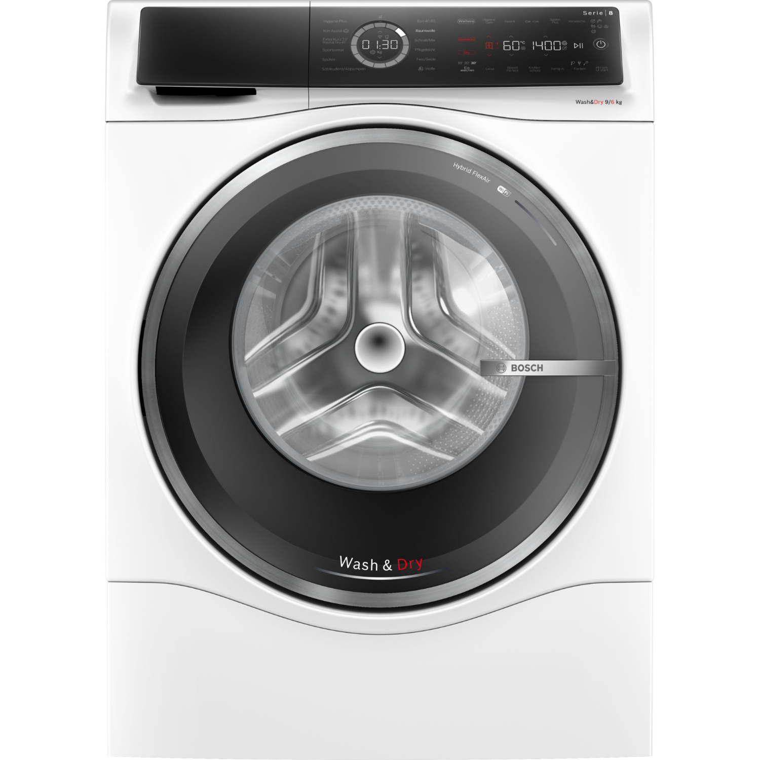Bosch WNC244070 Serie 8 Waschtrockner, 9/6 kg, 1400 U/min.