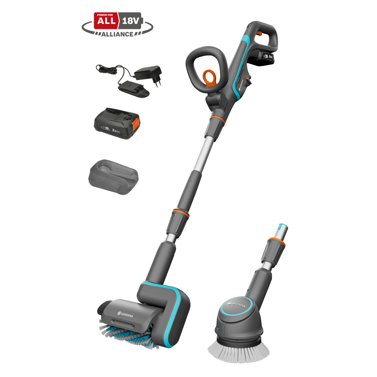 Gardena Akku-Multi-Reiniger AquaBrush Universal 04/18V P4A Ready-To-Us