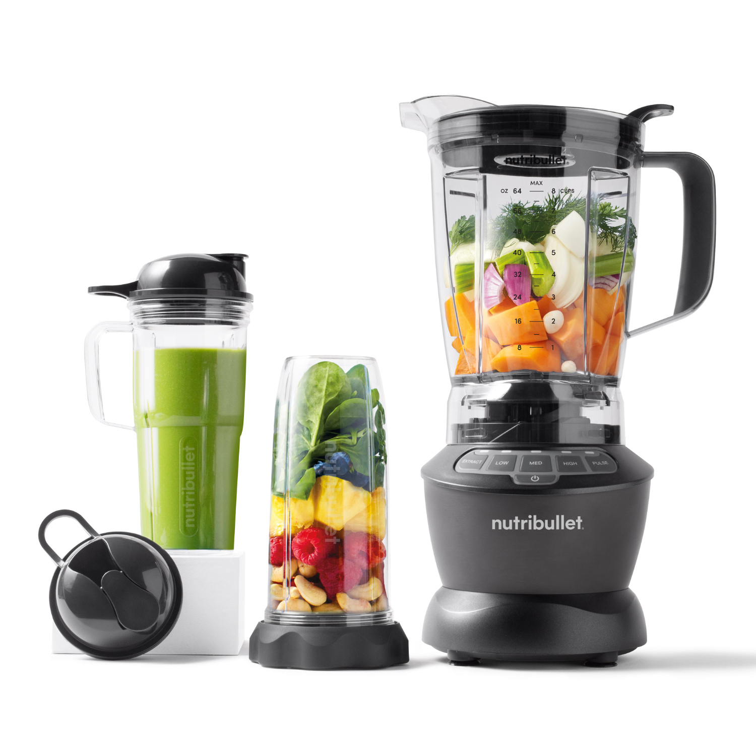 NutriBullet Full Size Smoothie Maker Combo Standmixer, 1200Watt, 19500