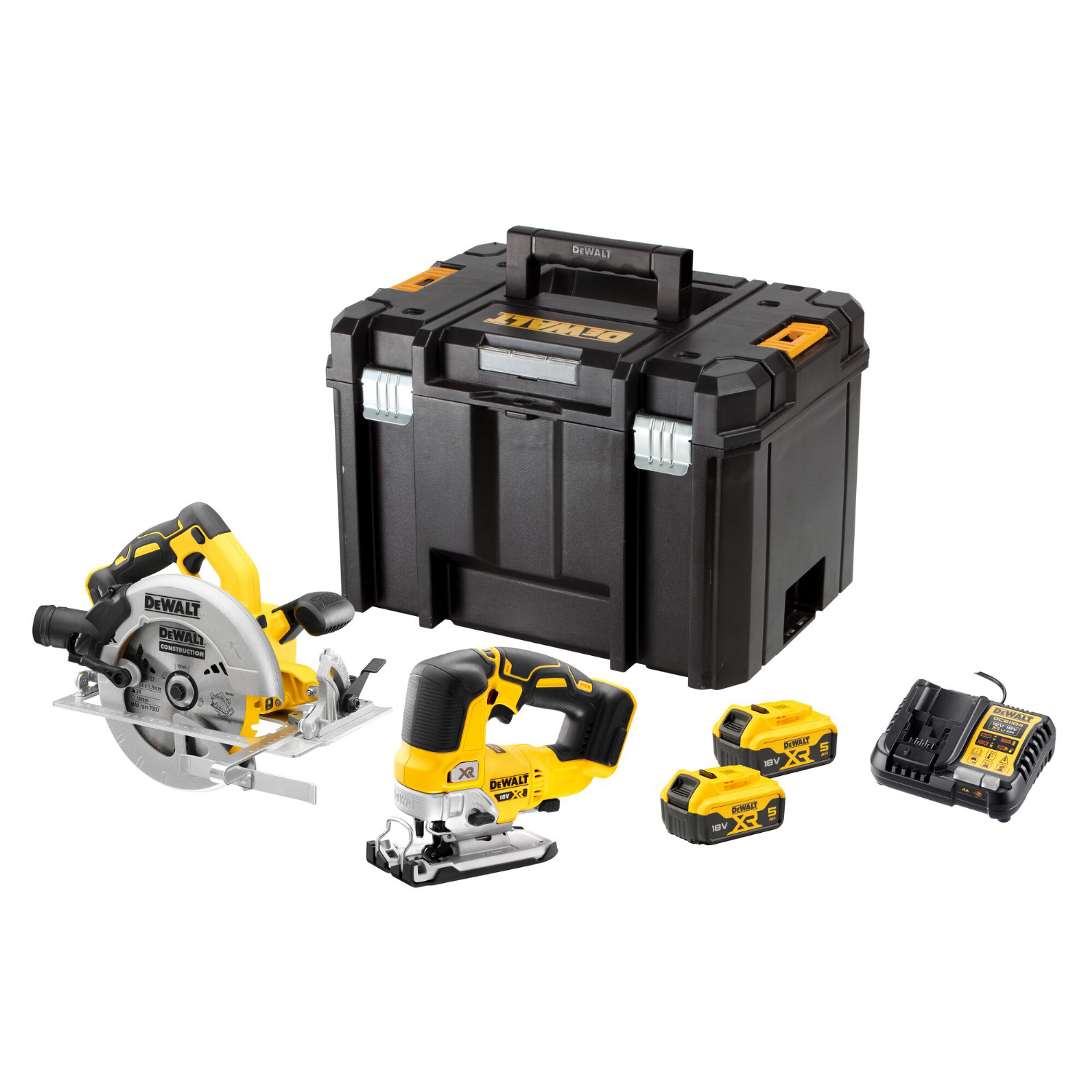 DeWalt DCK2012P2T-QW Akku-Kombo-Kit inkl. 2 Stück 18V 5.0 Ah Akkus, La