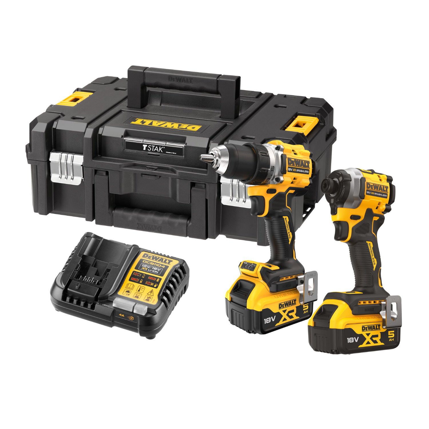 DeWalt DCK2051P2T-QW Akku-Kombopack 18 Volt, inkl. 2x 18 Volt / 5 Ah X