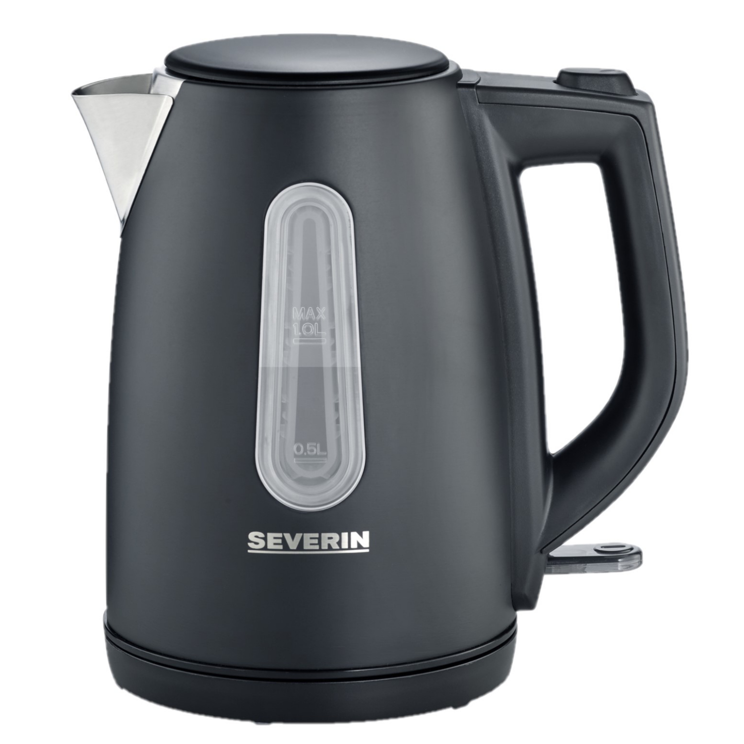 Severin WK 9553 Wasserkocher 1 Liter, 2200 W,inox-schwarz matt