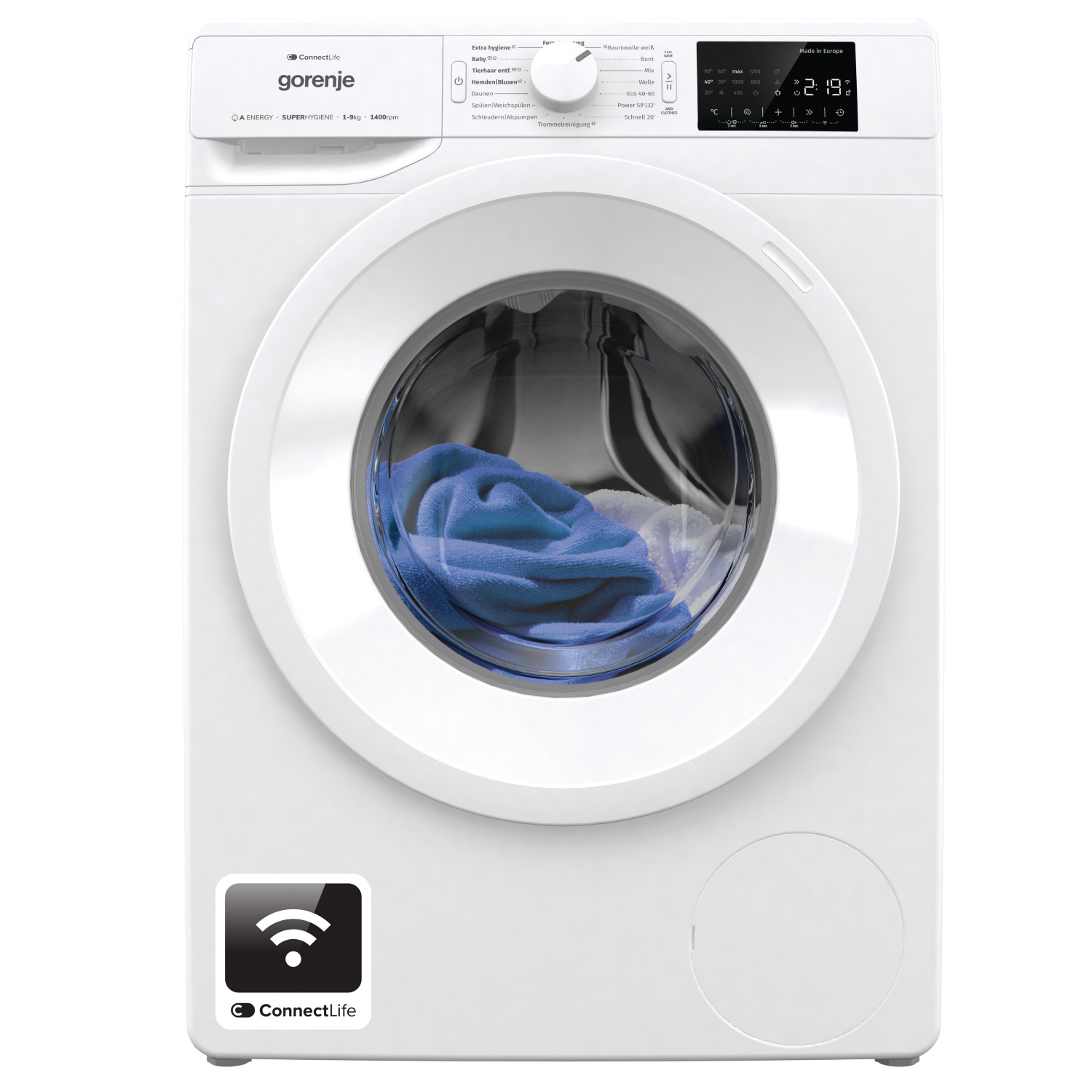 Gorenje WPNEI94A1DTS Waschmaschine 9kg, A Klasse,