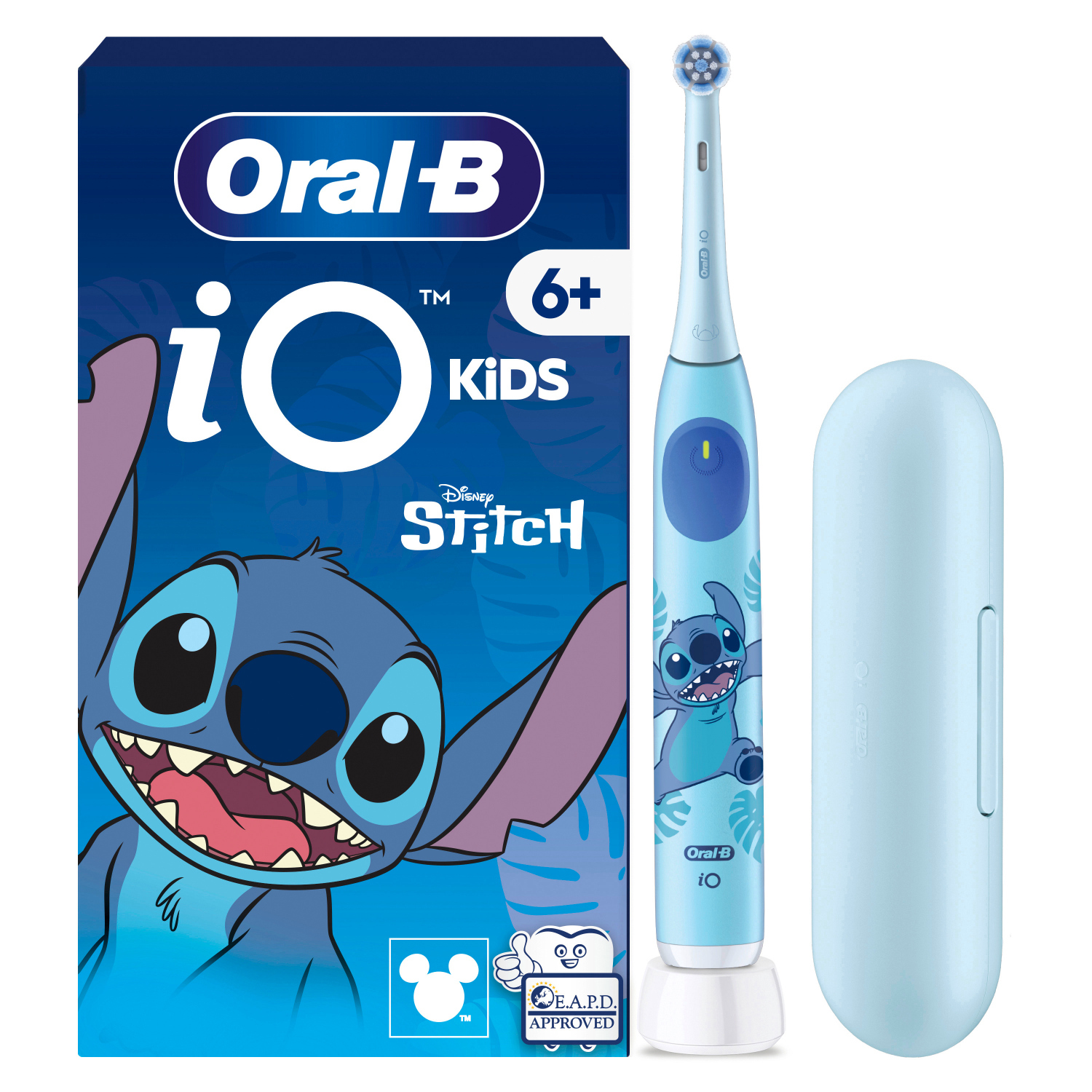 Oral-B iO Kids 6+ Stitch mit Reiseetui, Kinder Zahnbürste