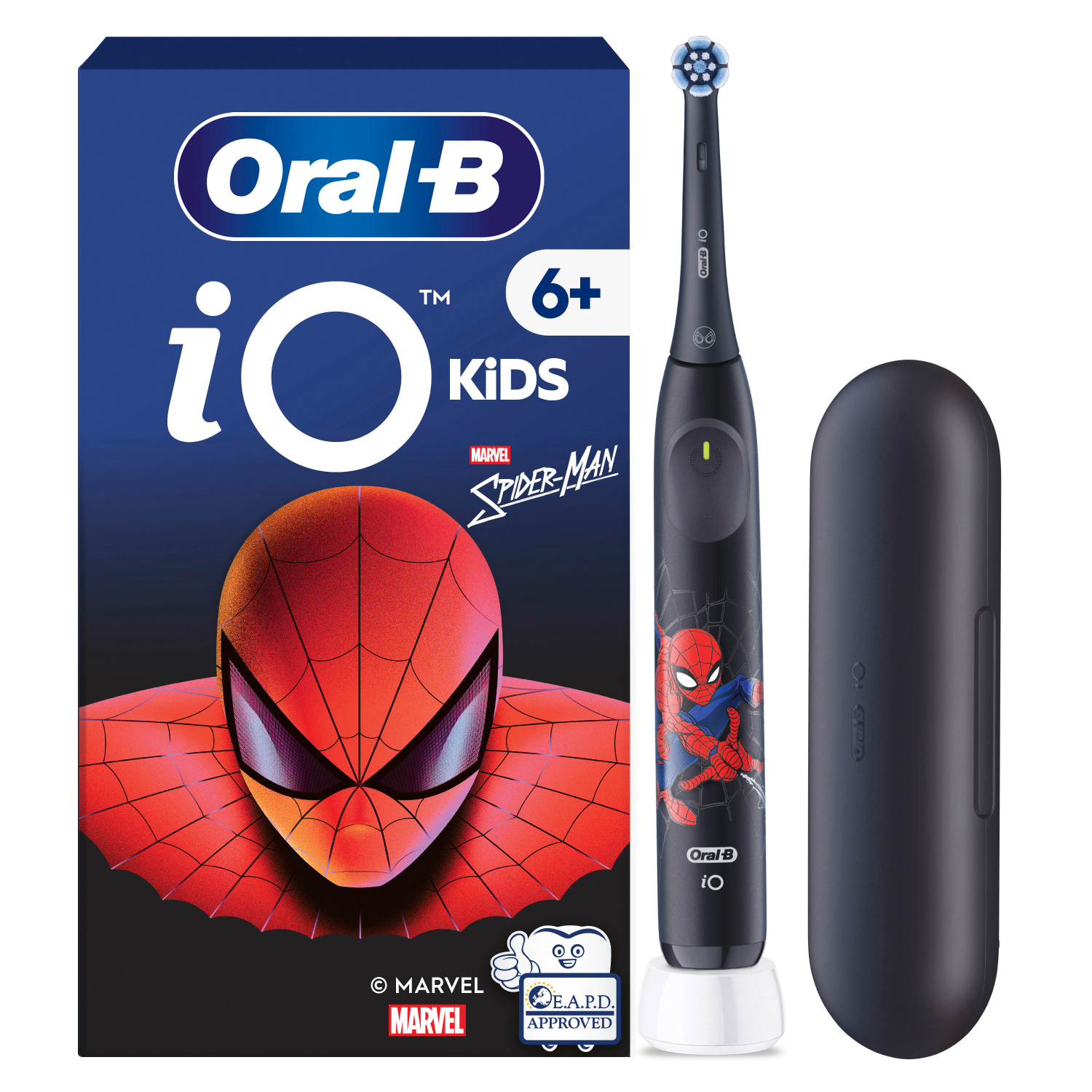 Oral-B iO Kids 6+ Spiderman mit Reiseetui, Kinder Zahnbürste