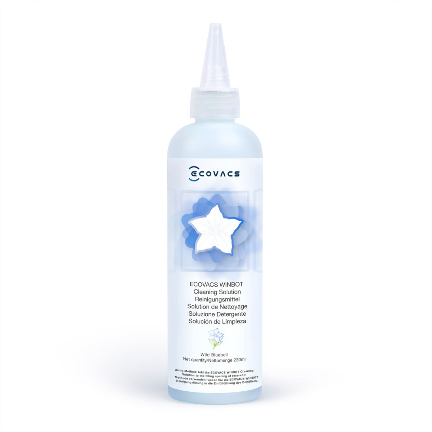 Ecovacs Reinigungslösung 230 ml zu Winbots-Serie, transparent