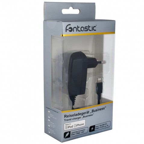 Fontastic Reiseladekabel iPhone5 schwarz