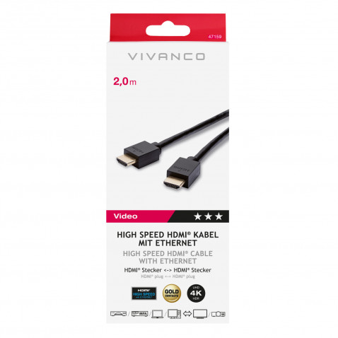 VIVANCO High Speed HDMI-Ethernet 2m