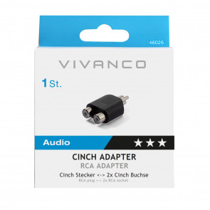 VIVANCO Y-Adapter Cinch, 2 x Cinch