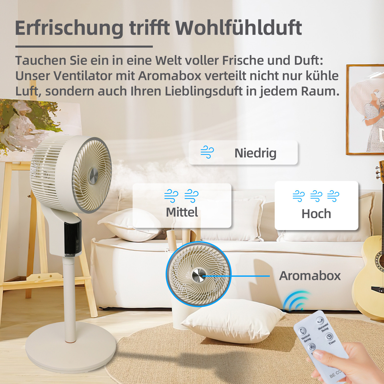 Be Cool BC40MSTF2205SS Super Silent - Standventilator - Chrom