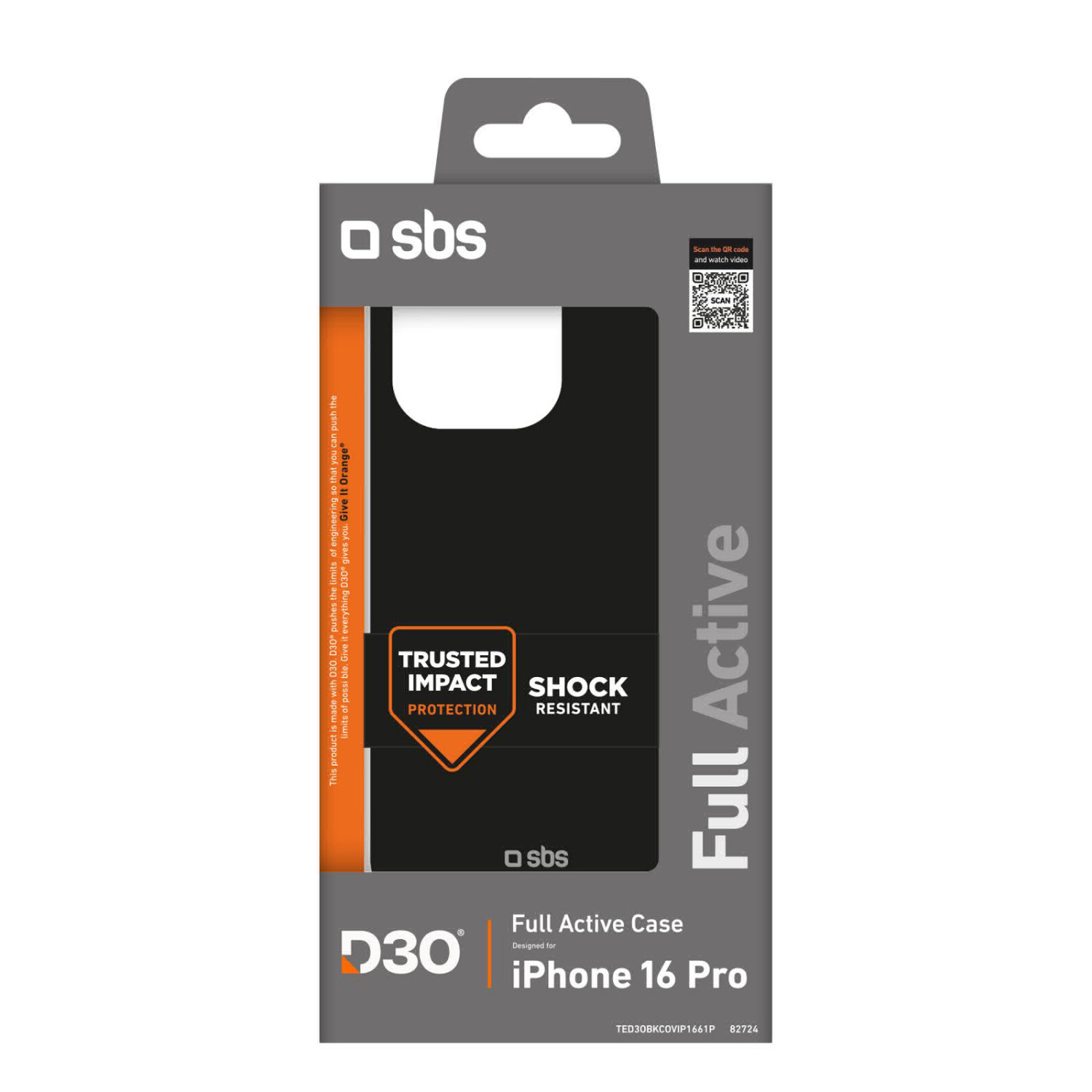SBS Full Active Case black iPhone 16 Pro | electronic4you