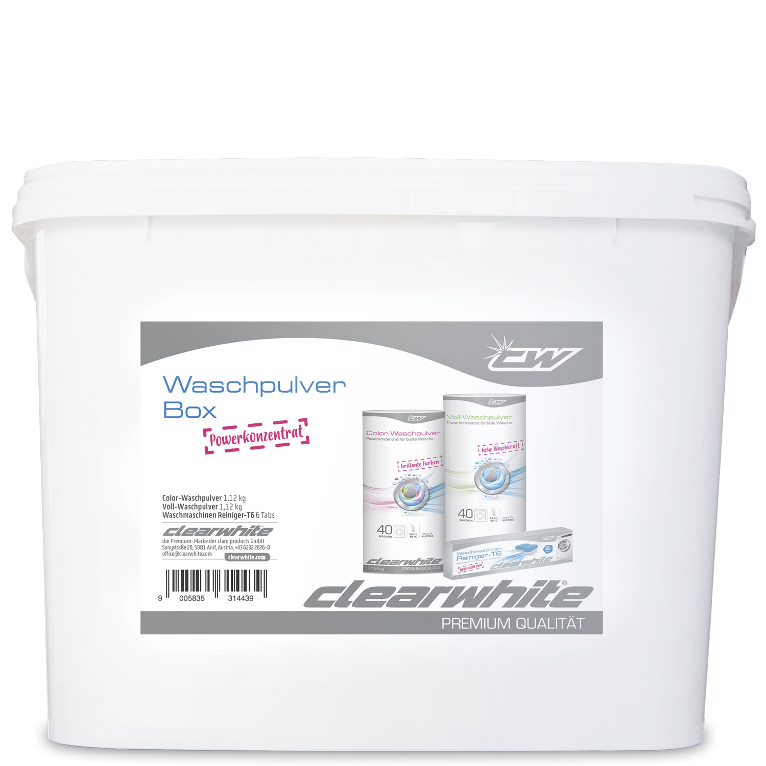 clearwhite Waschpulver Box