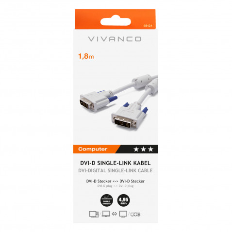 Vivanco DVI-D SingleLink Anschlusskabel