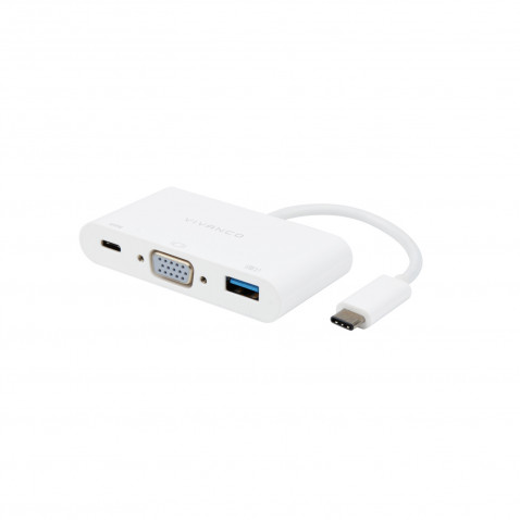 Vivanco USB-C auf VGA Adapter 3 in 1