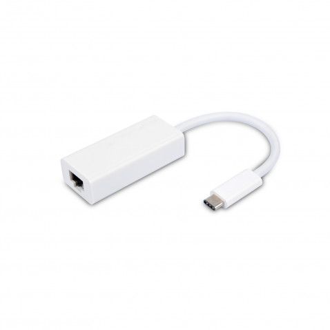VIVANCO USB Typ C Netzwerk Adapter weiss