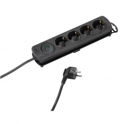 Vivanco 4er Steckdosenleiste black 1,4m