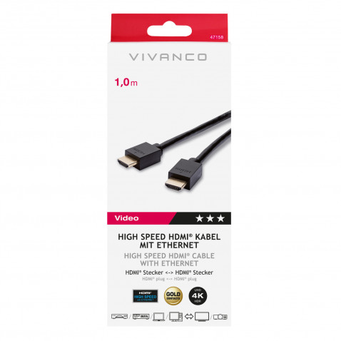 VIVANCO High Speed HDMI-Ethernet 1m