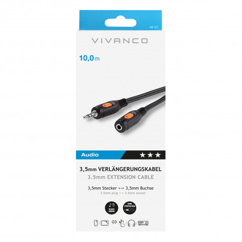 VIVANCO Klinken-Verlängerung 3,5mm, 10m