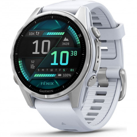Garmin Fenix 8 43mm Steinweiss/Silber