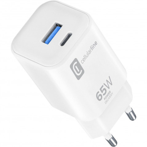 Cellularline Reiselader Dual 65W, weiss
