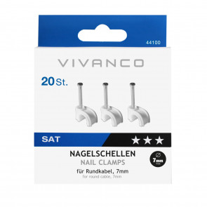 VIVANCO Nagelschellen für Rundkabel