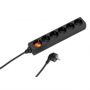 Vivanco 6er Steckdosenleiste schwarz 1,4