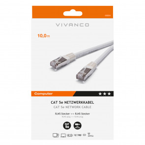 VIVANCO CAT 5e Netzwerkkabel weiß 10m