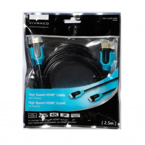 VIVANCO HDMI Kabel mit Ethernet 2,5m