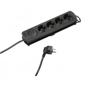 Vivanco 4er Steckdosenleiste black 1,4m