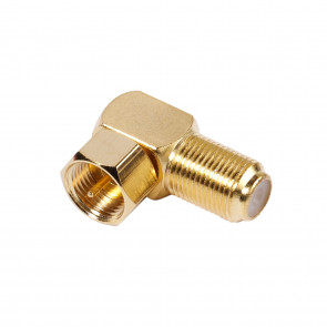 Vivanco SAT F- Winkeladapter, vergoldet