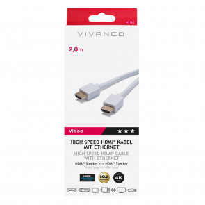 VIVANCO High Speed HDMI mit Ethernet 2m