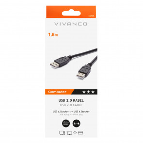 VIVANCO 1,8 m USB Stecker A- Stecker A