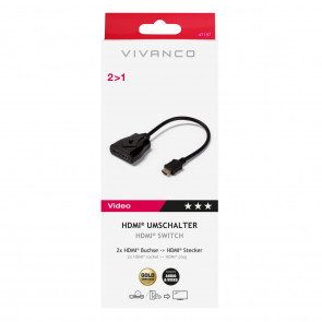 VIVANCO HDMI Umschalter 2 -> 1, manuell