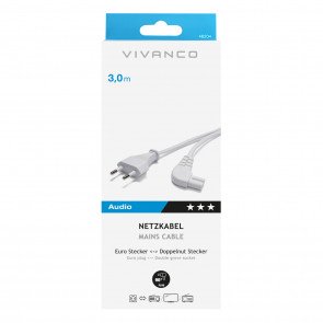 Vivanco Netzanschlusskabel weiss 3 m