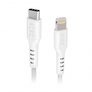 SBS USB-C-/Lightning Kabel weiss 1m