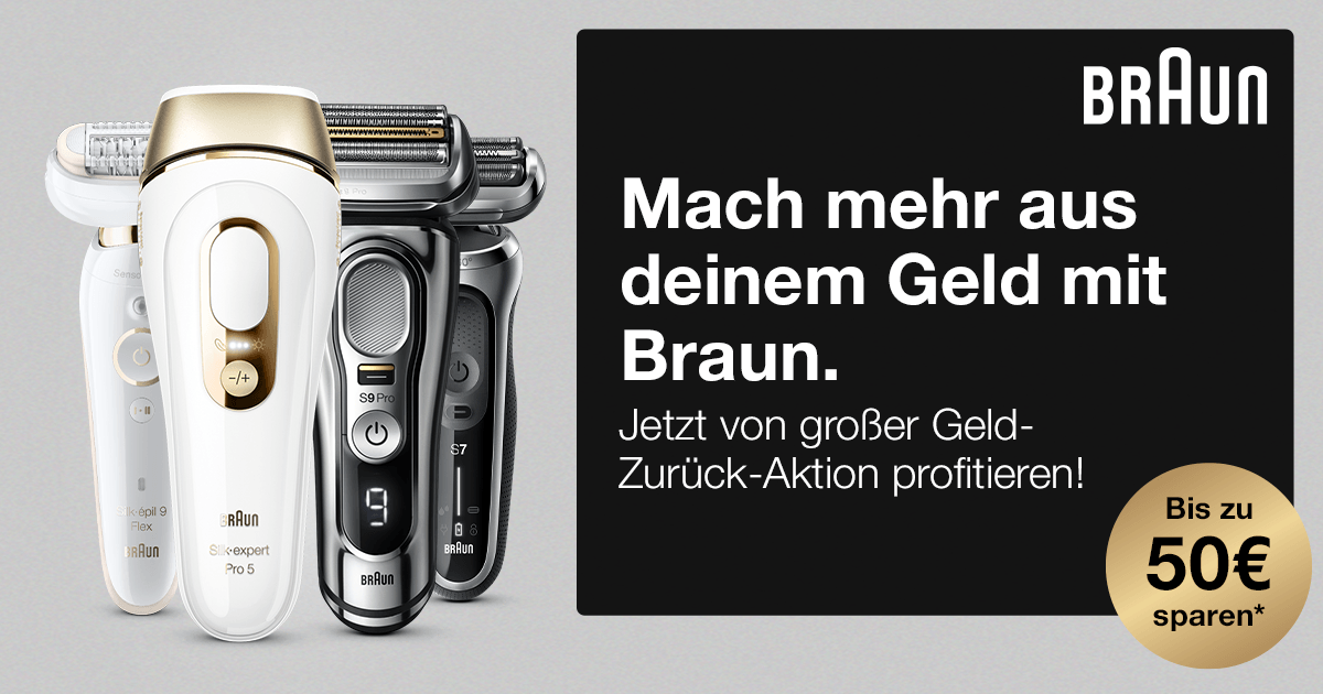Braun Bis zu 50 € Cashback electronic4you